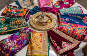 a collection of sarees