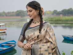 a indian beautifulwomen in Rajasthani Kota Doria Sarees