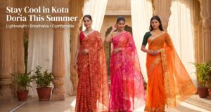 Lightweight Kota Doria saree for summer daily wear with breathable and comfortable fabric